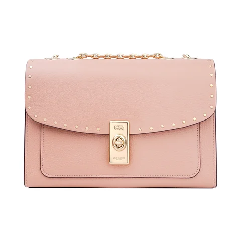 COACH Lane Pebbled 皮革 Trunk Bag, Portable Crossbody Bag, Shoulder Bag 女士's Cherry Blossom Pink C1540-IMSHL