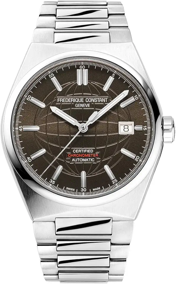 Frederique Constant 男士s Swiss 自動機械 Highlife COSC Silver-Tone 不鏽鋼 手錶 with 錶帶 and Additional Brow...