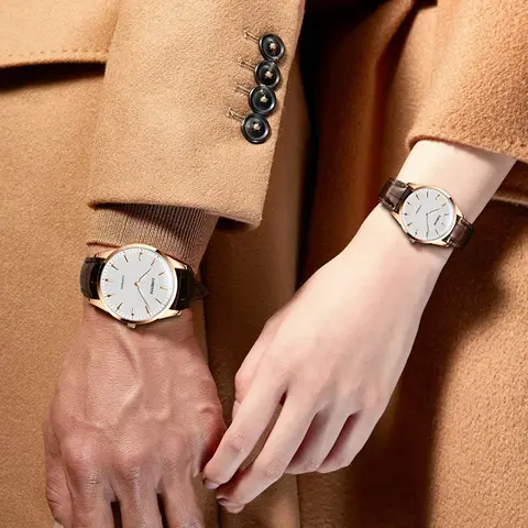 LOBININI Ultra-Thin 6mm 石英 女士's 手錶 防水 夜光 Simple Style Switzerland 精品 Brand Couple's Clock L3007