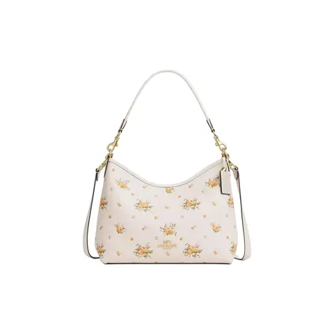 COACH LAUREL Pebble 皮革 Shoulder Bag Tubas 女士's White CAL43-IMCAH