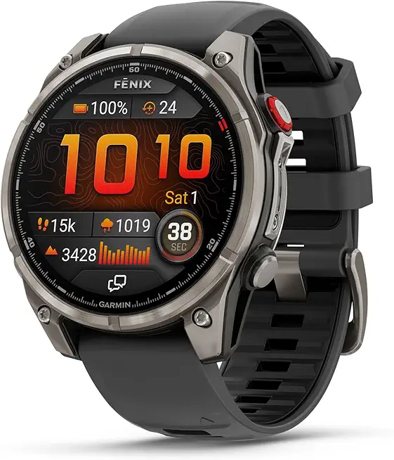 Garmin fēnix® 8 Pro, 51mm, AMOLED 顯示器, 高階 Connected Multisport GPS Smart手錶, inReach® Technology, 藍寶石, Tit...