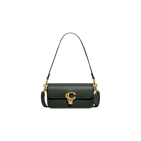 COACH Studio Glove Tanned 皮革 Baguette Bag Crossbody Bag, Shoulder Bag Small 女士's Olive Green CE331-B4RFT